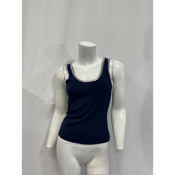 Simkhai 'Palma' Blue Scoop Neck Tank Top Size S - NWT - Picture 2 of 5